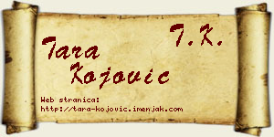 Tara Kojović vizit kartica